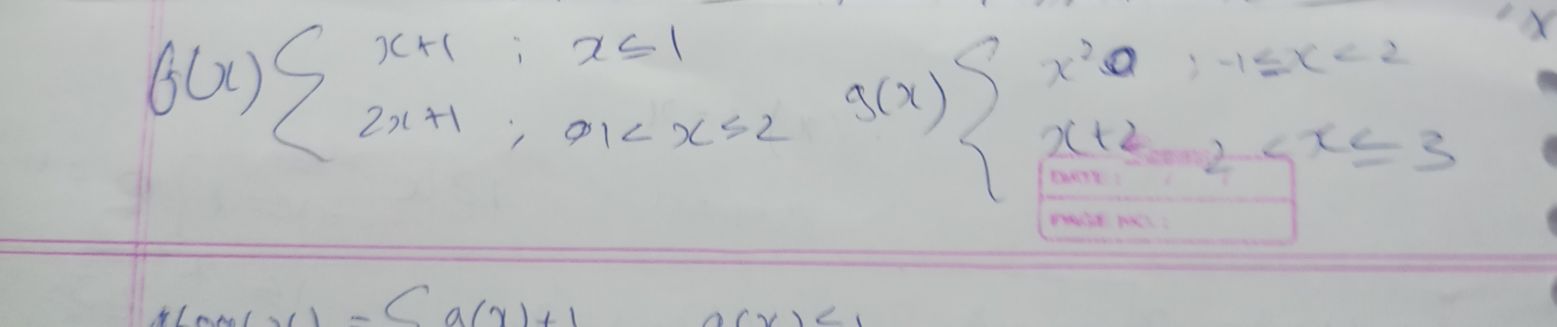 Question image for Please explain how to find fog and gof of this fu
